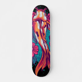 Koi Fish Graphic Mini Skateboard Bräda 18,5 Cm