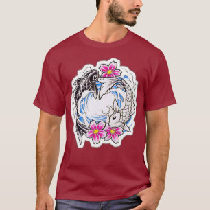 Koi Fish i Kärlek Yin och Yang T Shirt