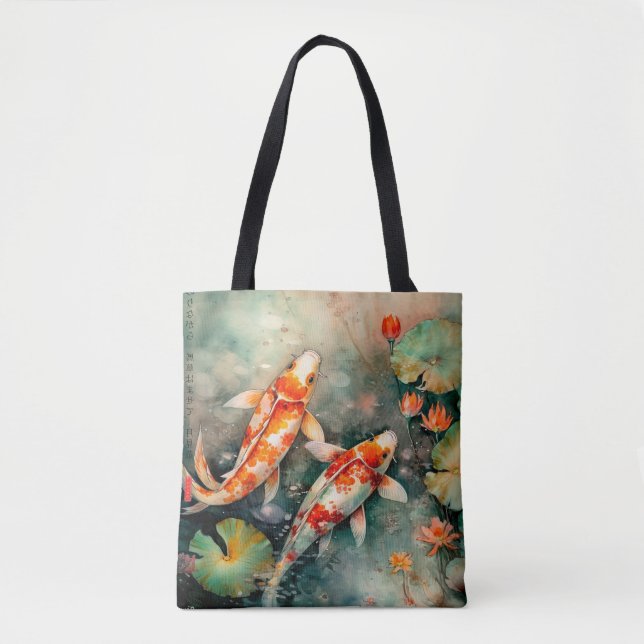 Koi fish japanese all-over print tygkasse (Framsida)