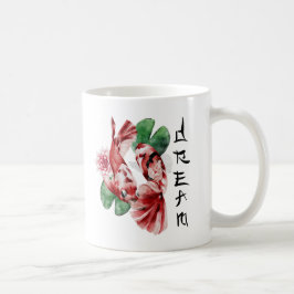 Koi Fish Japansk Stil skript Oriental Art Kaffemugg
