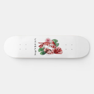 Koi Fish Japansk Stil skript Oriental Art Mini Skateboard Bräda 18,5 Cm