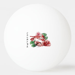 Koi Fish Japansk Stil skript Oriental Art Pingisboll
