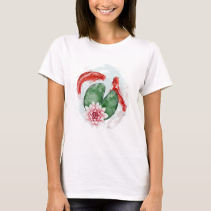 Koi Fish Japansk teckning T Shirt