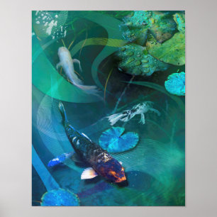 Koi Fish JOY OF KOI Poster