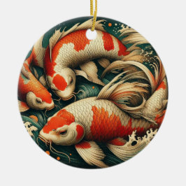 Koi Fish jul Julgransprydnad Keramik