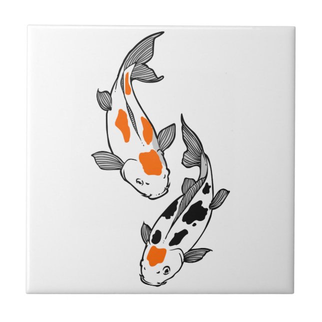 Koi Fish Kakelplatta (Framsidan)