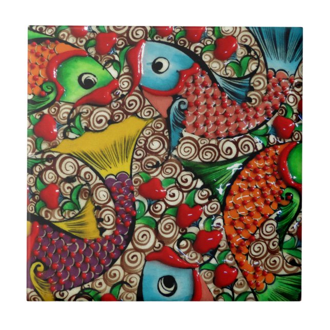 Koi Fish Kakelplatta (Framsidan)