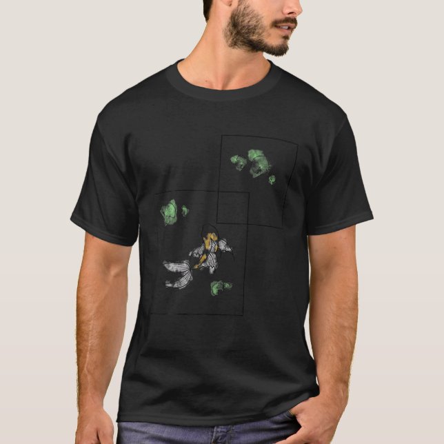 Koi Fish Lilly Pad T Shirt (Framsida)