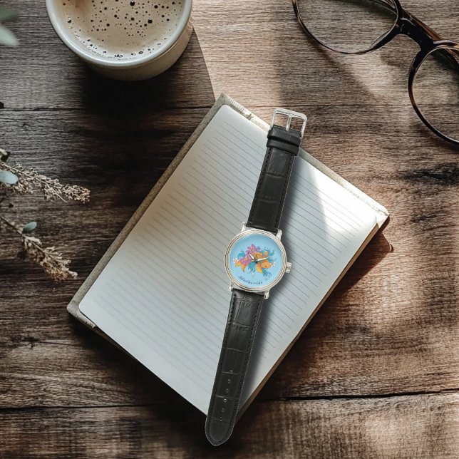 Koi Fish Lotus Cherry Blommars Armbandsur (Skapare uppladdad)