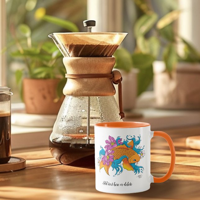 Koi Fish Lotus Cherry Blommars Mugg (Skapare uppladdad)