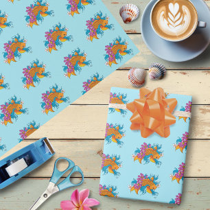 Koi Fish Lotus Cherry Blommars Presentpapper