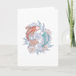 KOI FISH LOTUS KORT