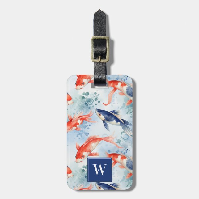 Koi Fish Luggage Tag Bagagebricka (Vertikal Framsida)