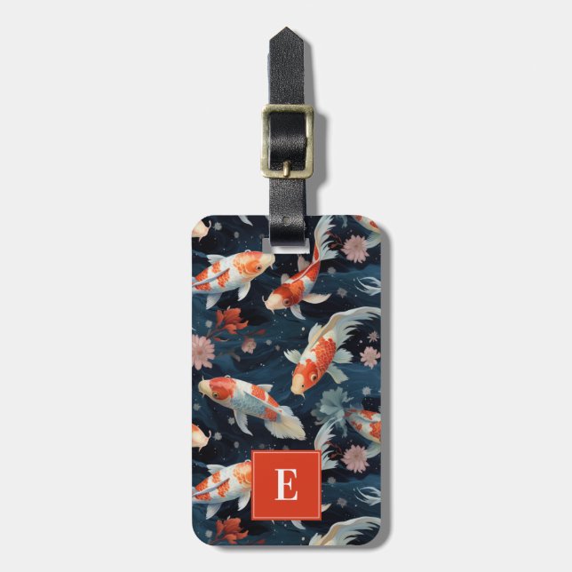 Koi Fish Luggage Tag Bagagebricka (Vertikal Framsida)