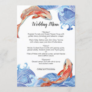 KOI FISH MENU-KORT MENY