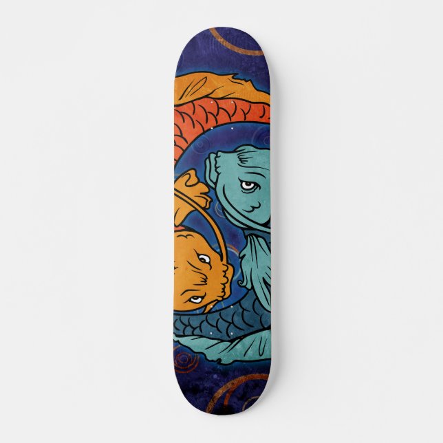 Koi Fish Mini Skateboard Bräda 18,5 Cm (Framsida)