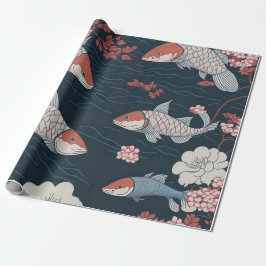 Koi Fish Mönster Presentpapper