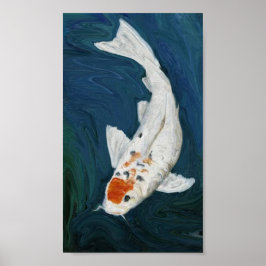 "Koi" Fish Oil Reproduction Print Poster