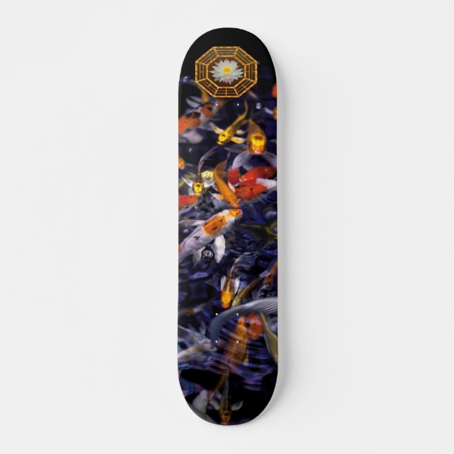 KOI FISH ÖVER FLÖDET MINI SKATEBOARD BRÄDA 18,5 CM (Framsida)