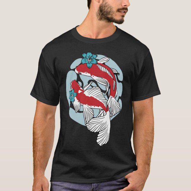 Koi Fish par Benice Japansk Fish Art T Shirt (Framsida)
