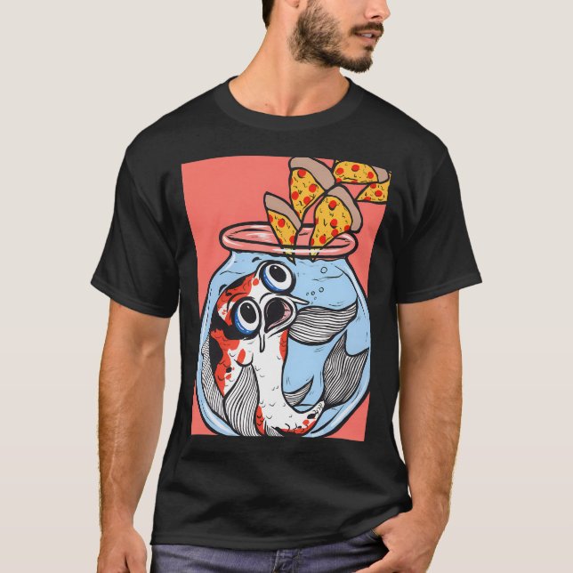 Koi Fish Pizza T Shirt (Framsida)