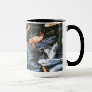 Koi Fish Pond Art Painting Mugg