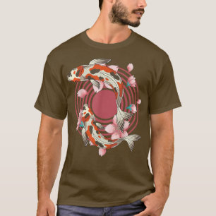 Koi Fish Pond Sakura Nishikigoi Cherry Blommar Koi T Shirt