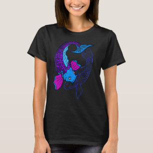 Koi Fish Pond Yin och Yang T Shirt