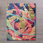 Koi Fish Pussel<br><div class="desc">Denna ovanliga bild av koifisksimning gjordes ursprungligen i textilier. Liten delar av tyg som är sammanfogade för att representera skönheten hos en koifylld damm och dess reflektioner. Originaltextil art © Michele Davies.</div>