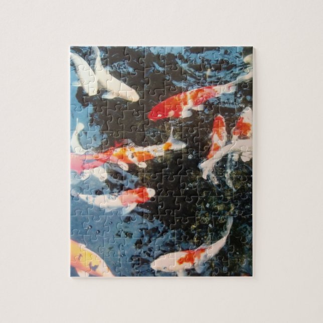 Koi Fish Puzzle Fish Photo Jigszle Puzzle Fishy Ro Pussel (Vertikal)