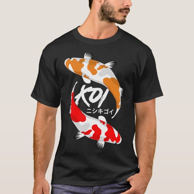 Koi Fish Red and Orange T Shirt (Framsida)