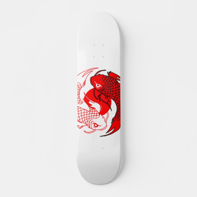 Koi Fish: Red Dot Mini Skateboard Bräda 18,5 Cm (Framsida)