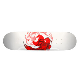 Koi Fish: Red Dot Mini Skateboard Bräda 18,5 Cm