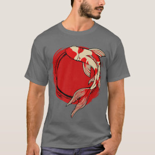 Koi Fish Red Tokyo Sol japansk Art Yin Nishikigoi T Shirt