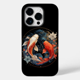 Koi Fish Red White Ying Yang Japansk Vatten Flow