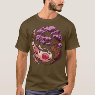 Koi Fish Sakura Japansk konst T Shirt