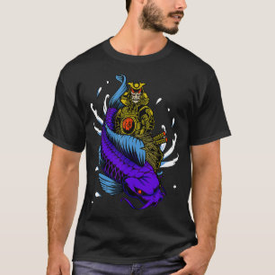 Koi Fish Samurai Japanska Warrior T Shirt