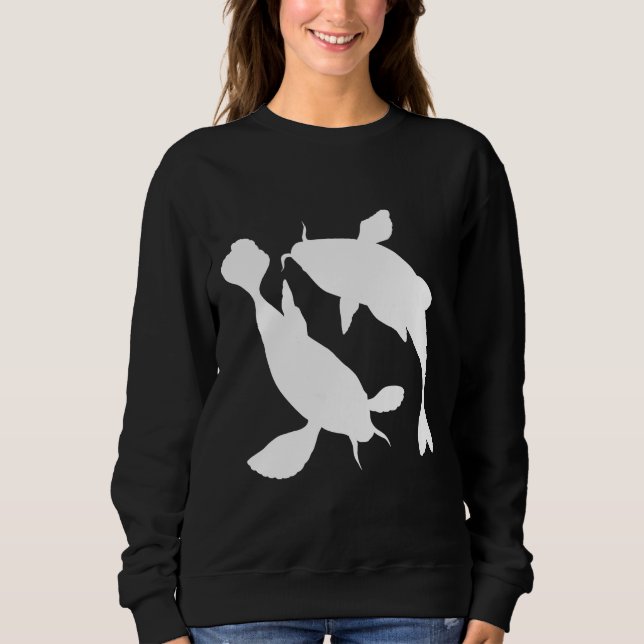 Koi Fish Silhouette T Shirt (Framsida)