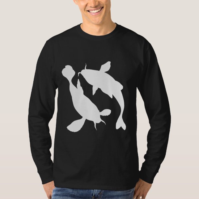Koi Fish Silhouette T Shirt (Framsida)