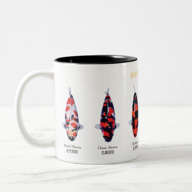 koi fish species showa Mug Två-Tonad Mugg (Vänster)