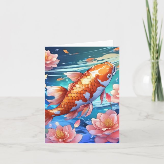 Koi Fish Study P Kort (Framsida)