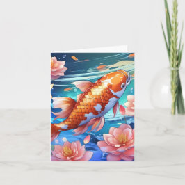 Koi Fish Study P Kort