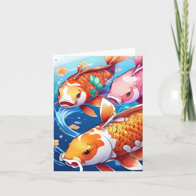 Koi Fish Study R Kort (Framsida)