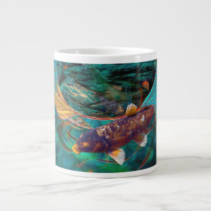 Koi Fish SWIMMING IN Peace #2 Jumbo Mugg