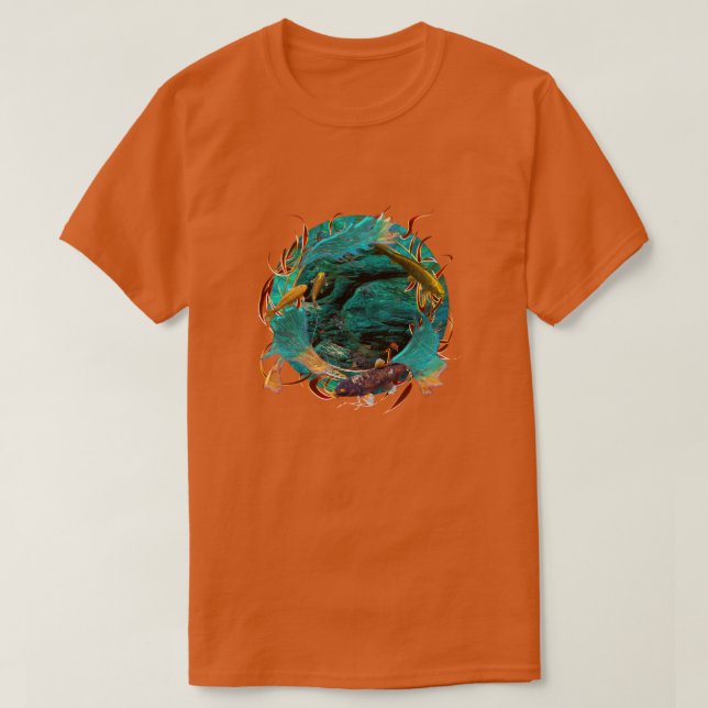 Koi Fish "SWIMMING IN PEACE" T Shirt (Design framsida)