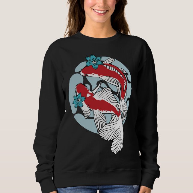 Koi Fish Swimming T Shirt (Framsida)