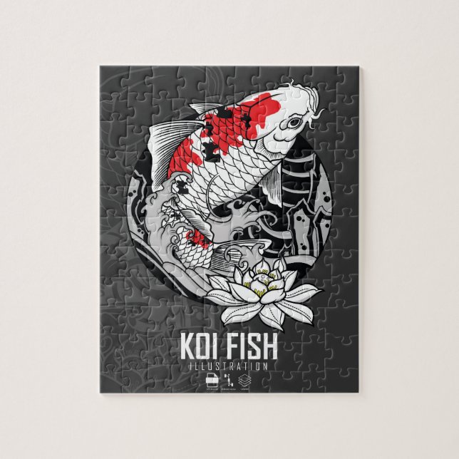 KOI FISH TATTOO PUSSEL (Vertikal)