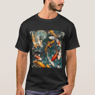 Koi fish teckning t shirt