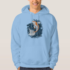 Koi Fish vatten böjande befälhavare Hoodie