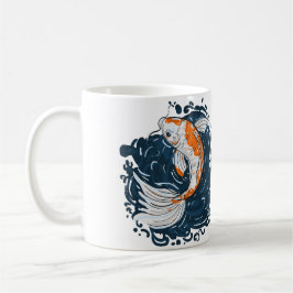 Koi Fish vatten böjande befälhavare Kaffemugg